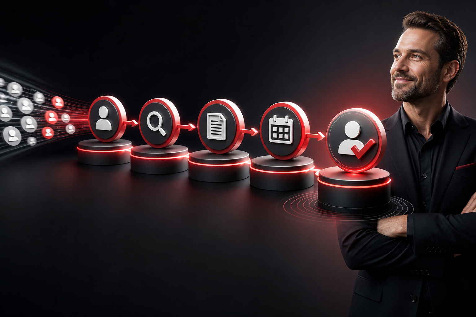 CRM pipeline for a local service business tracking inquiries, estimates, and booked appointments